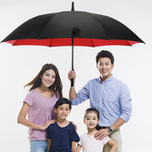 双层自动雨伞长柄超大号男女晴雨两用加固加厚结实抗风暴防风雨伞