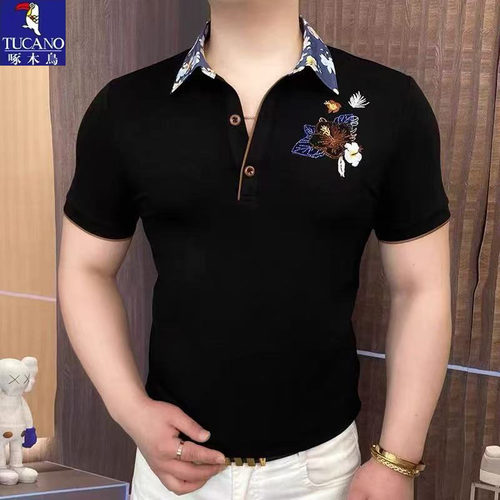 啄木鸟短袖T恤翻领polo衫上衣男