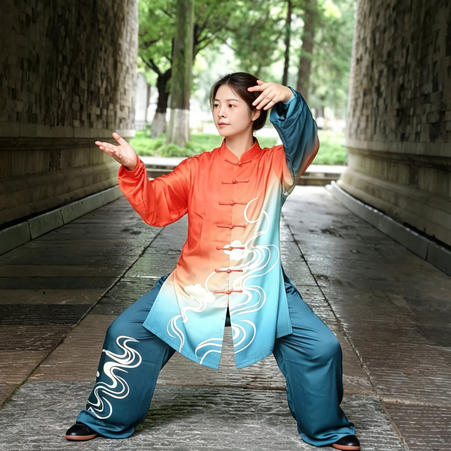 易武堂太极服八段锦表演练功新款