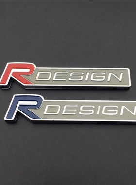 沃尔沃VOLVO改装车贴S40V60C30XC90叶子板车标金属RDESIGN车身贴
