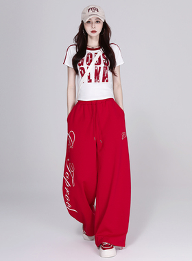 美式辣妹运动套装女爵士舞演出服跳舞衣服舞蹈现代练功服街舞服装