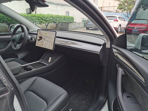 适用于Tesla特斯拉新款Model 3 Y真碳纤维前车门装饰条保护壳盖板