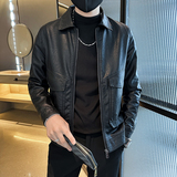 2025年秋冬新款男机车PU皮夹克皮衣男外套9881P135198现货，男装皮衣，电商B217