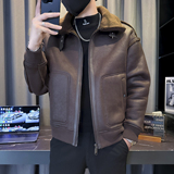 微阔版型皮毛一体皮衣货号：913批价：220，男装皮衣，电商B217