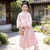 唐装 女孩上衣阔腿裤 两件套夏 国风套装 女童汉服2026春秋儿童新中式