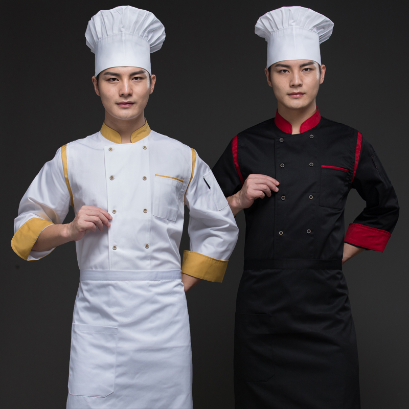 长袖工作服酒店厨师服食堂后厨工衣烘焙服面包房衣服西餐厨房制服