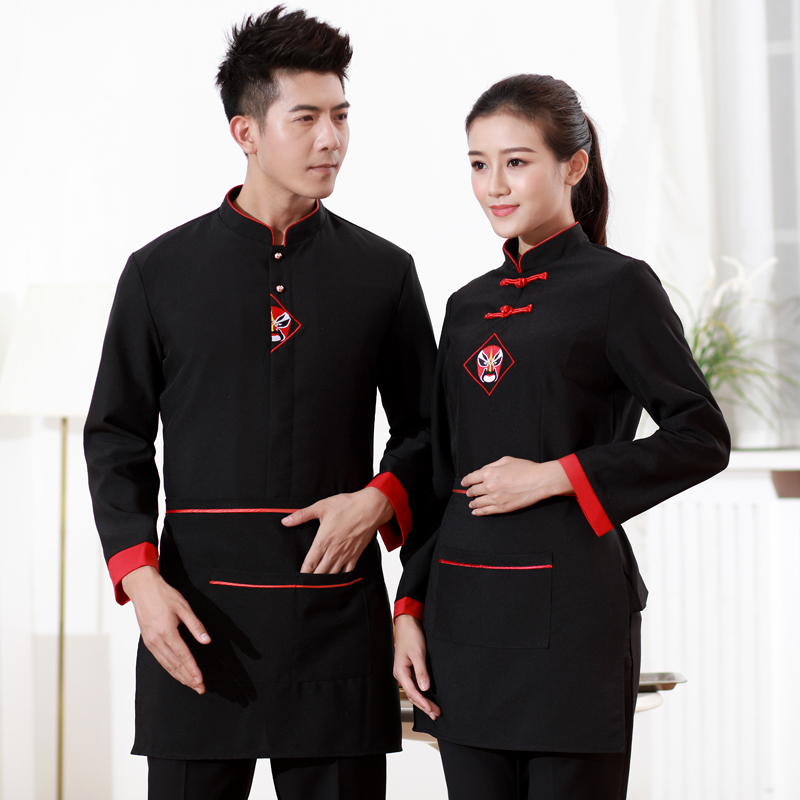 服务员长袖快餐店工服超市火锅店女工装加厚汉堡餐饮饭店保暖衣服