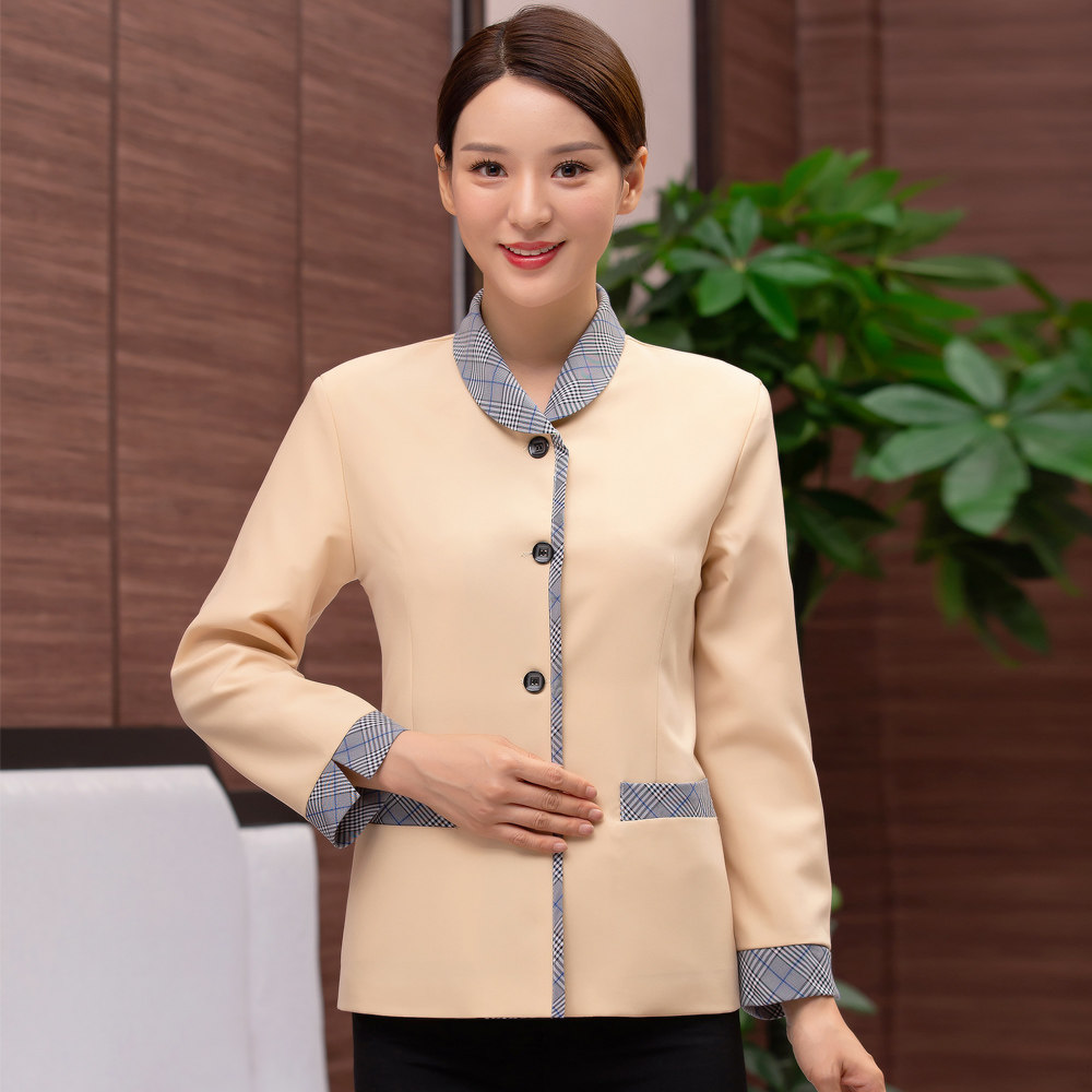 酒店工作服保洁女长袖宾馆客房保姆家政阿姨物业服务秋冬套装定制