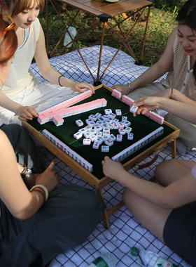 迷你麻将牌旅行宿舍便携式可爱mini户外网红寝室家用手搓小麻雀