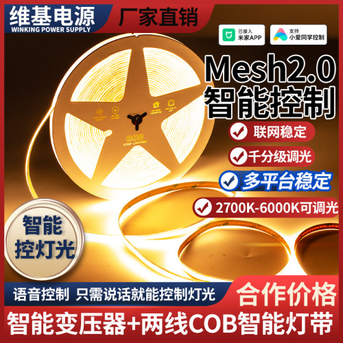 COB灯带智能三色无极调光