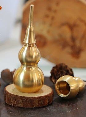 聚福缘纯铜开口葫芦桃木房间客厅