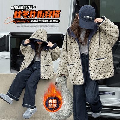 儿童卫衣外套秋装2025新款初中生女孩秋季韩系穿搭女童开衫上衣