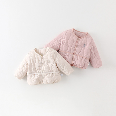 婴幼儿保暖外套2025冬季新款女宝宝夹棉内胆外穿冬装女童棉衣 a类