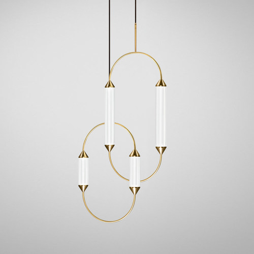 现代简约餐桌组合轻奢设计师样板房饭厅书房吧台卧室床头极简吊灯