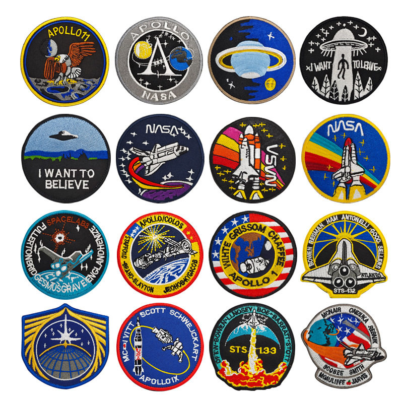 阿波罗航天飞机 NASA太空总署胸章刺绣魔术贴章臂章宇航员patches