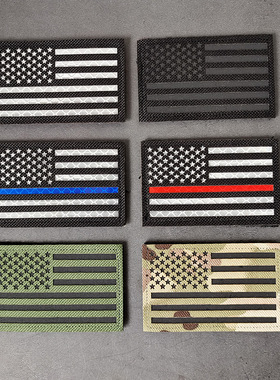 美国USA夜间识别章 战术背心贴迷彩臂章魔术贴背包贴士气章头盔贴