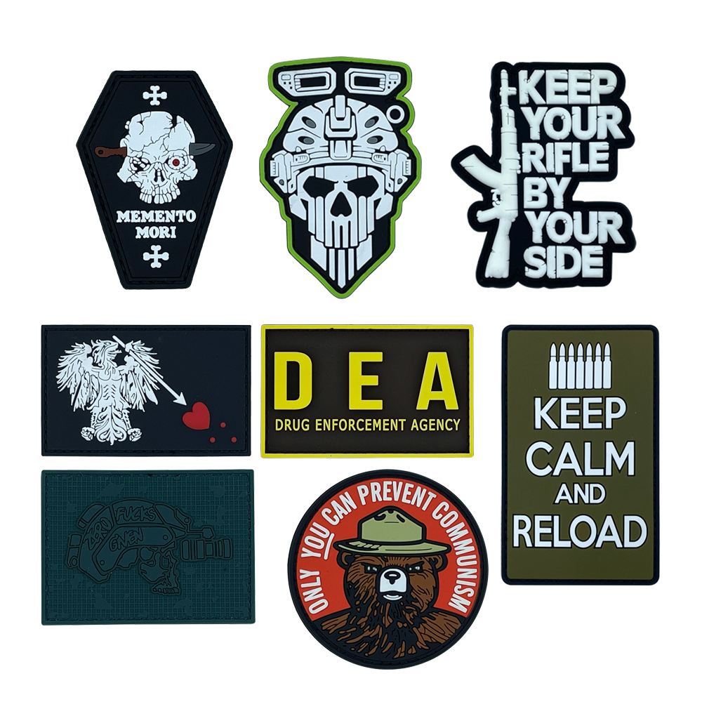使命召唤徽章骷髅头 DEA战术士气章补丁魔术贴头盔COD19臂章