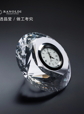 意大利原产ranoldi座钟水晶摆件