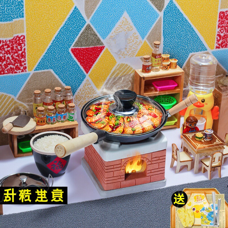 儿童过家家迷你小厨房真煮厨具全套仿真做饭玩具摆摊夜市套装礼物