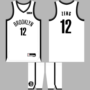 篮网队曾凡博球衣开拓者队杨瀚森16号美式篮球比赛队服定制印号