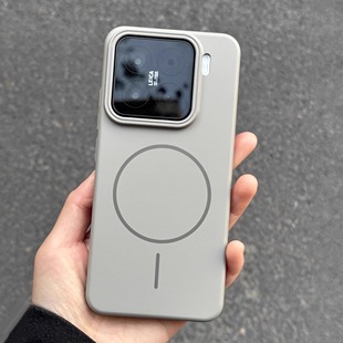 Beats同款 13商务奢华K80超薄亚克力硬外套 钛灰色Magsafe强磁吸充电适用小米15手机壳15pro磨砂高级水泥灰14