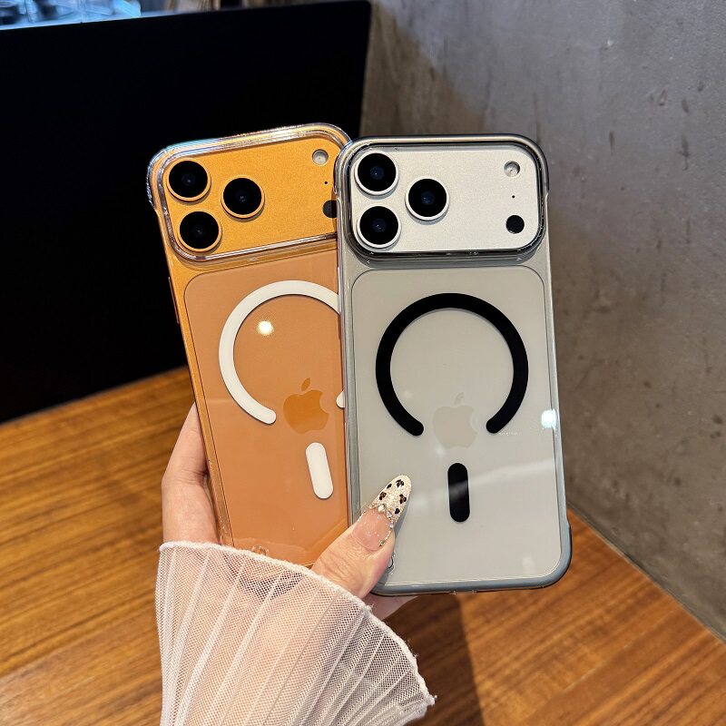 【高透轻薄】适用于苹果17promax手机壳新款无边框iPhone17透明Air无线磁吸16plus半包15简约14pro创意13硬套