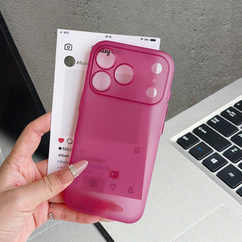 抗指纹带相机按键适用iPhone17promax手机壳新款16pro纯色简约15全包防摔14/13/12精孔全包tpu软壳时尚男女潮