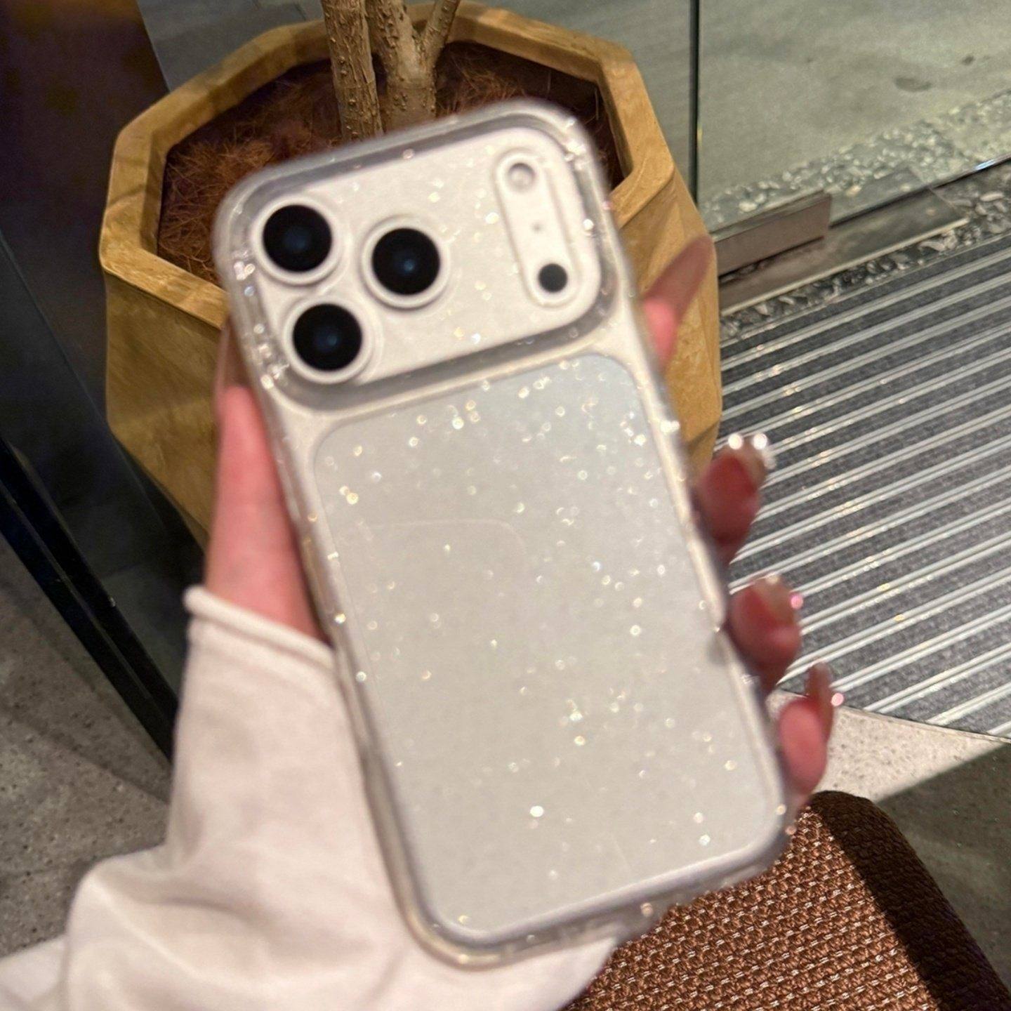 2026新款适用苹果17promax手机壳闪粉iphone16超火细闪高级感小众15pro透明巨好看独特14网红爆款max全包13女