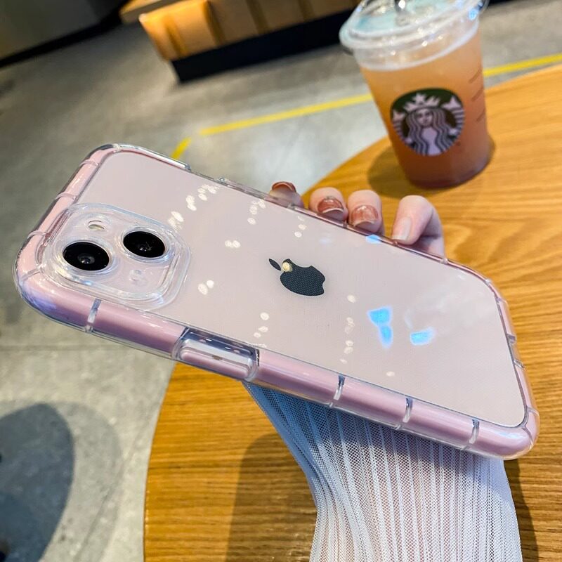 简约糖果色13夜光适用苹果16手机壳透明iphone16promax高级感15防摔气囊14新款12pro镜头全包xsmax时尚xr软壳