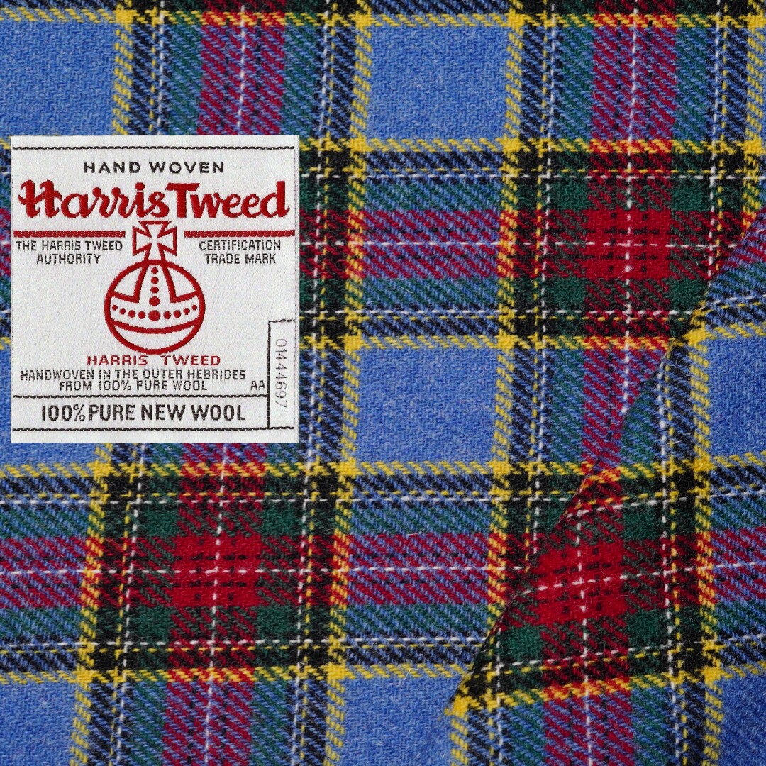 新品进口HarrisTweed哈里斯粗花呢格纹西装手工包包DIY车饰羊毛料