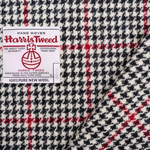 秋冬新品哈里斯粗花呢女士千鸟格毛呢harristweed西装大衣羊毛布