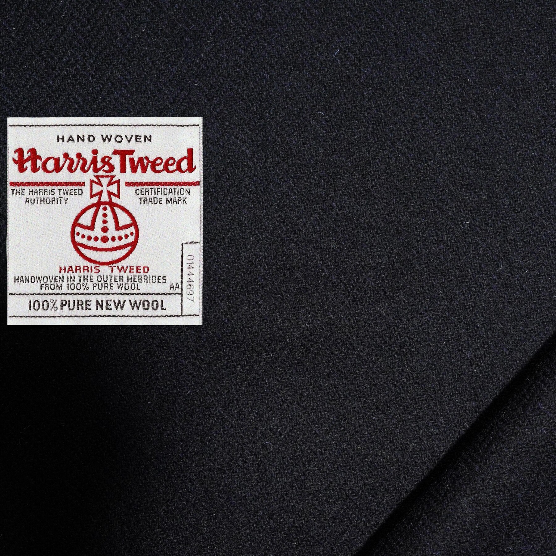 新到哈里斯粗花呢HarrisTweed深藏青大衣西装裙装包包车饰羊毛料