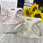 Superbuddy走进春天里系列狗狗牵引绳小型犬遛狗绳背心式 胸背带