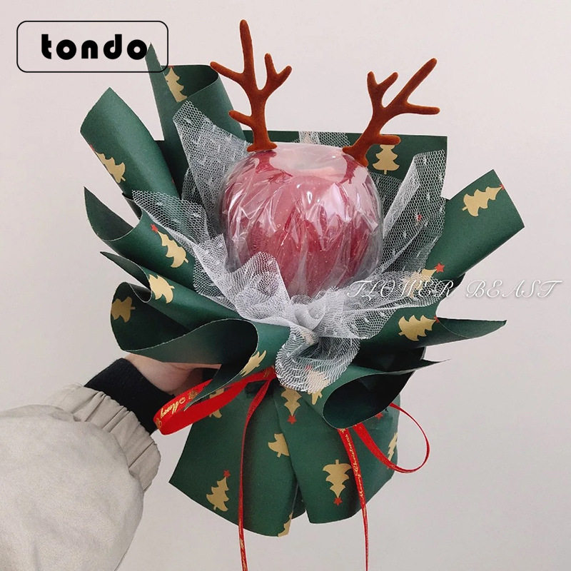 唐德 圣诞节礼物包装纸 圣诞苹果花束鲜花包装纸 圣诞礼品包装纸,包装,圣诞礼品包装,淘宝优惠券,粉丝福利购,淘宝优惠卷