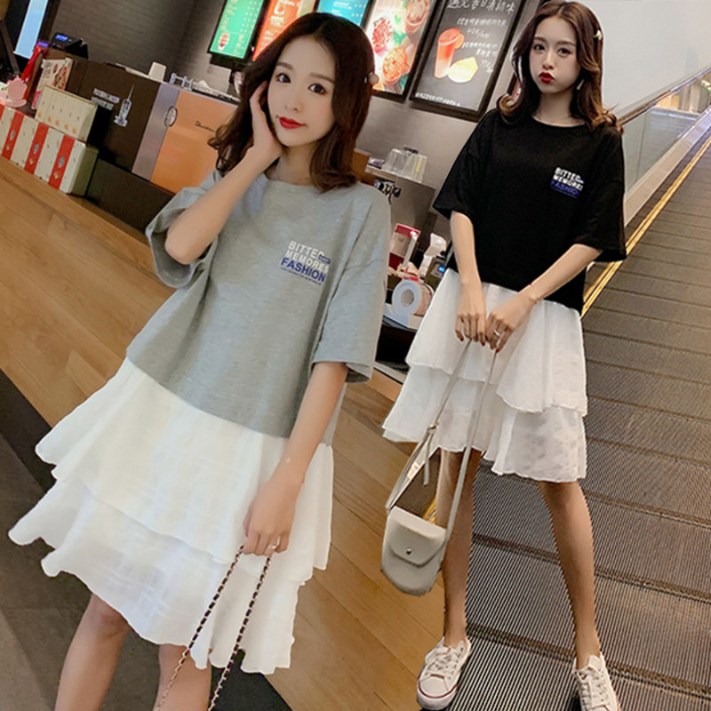 孕妇装潮辣妈个性衣服韩版宽松大码夏装连衣裙时尚潮装孕妈妈裙子