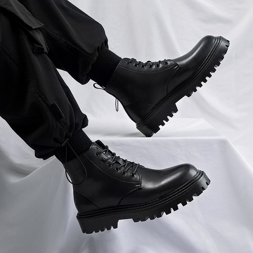 马丁靴男士英伦风黑色