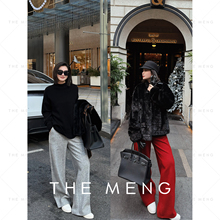 THE MENG【必买裤】羊毛锁温加绒阔腿小弯刀休闲裤#M254P1928 LZ