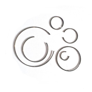 304不锈钢挡圈止动环CO型卡簧圆线经1mm轴用孔外用订做非标钢丝圈