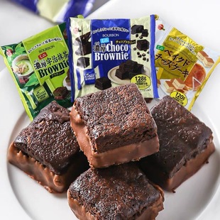 日本进口BOURBON布尔本波路梦巧克力布朗尼蛋糕浓厚抹茶味下午茶