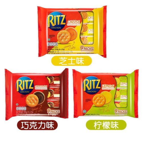 印尼进口ritz芝士饼干柠檬味