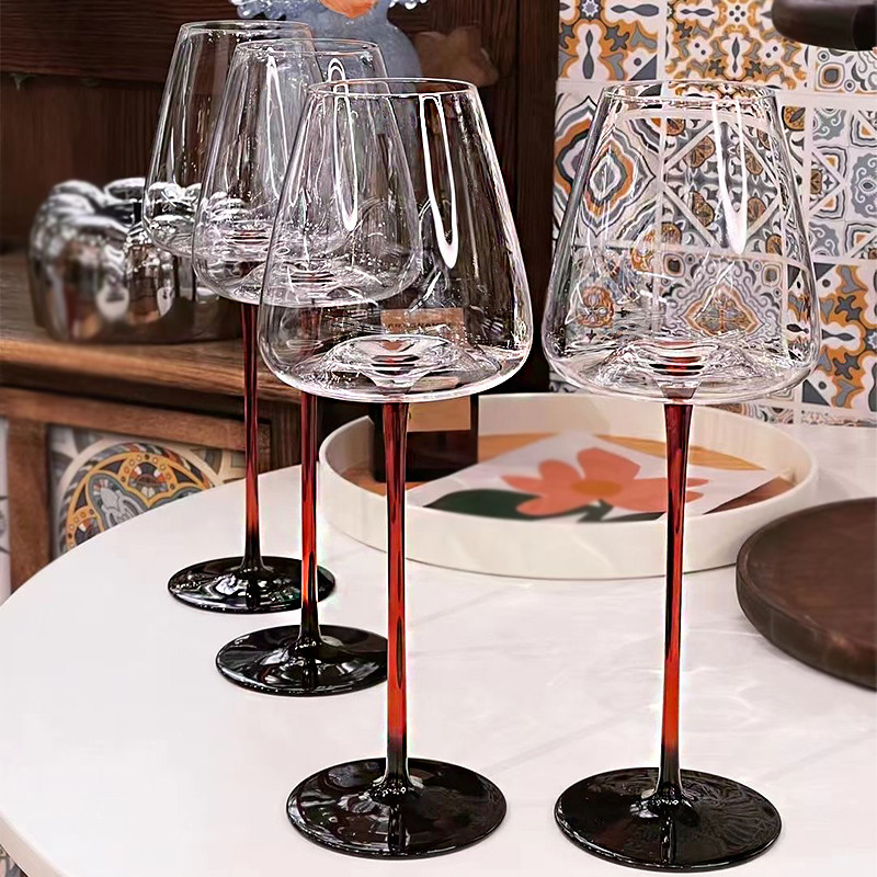 轻薄款勃艮第酒杯轻奢水晶高脚杯高级感红酒杯子葡萄酒杯醒酒器
