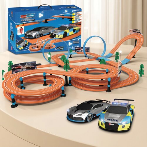音速风暴赛车轨道车玩具男孩生日礼物双人竞技比赛电动遥控赛车