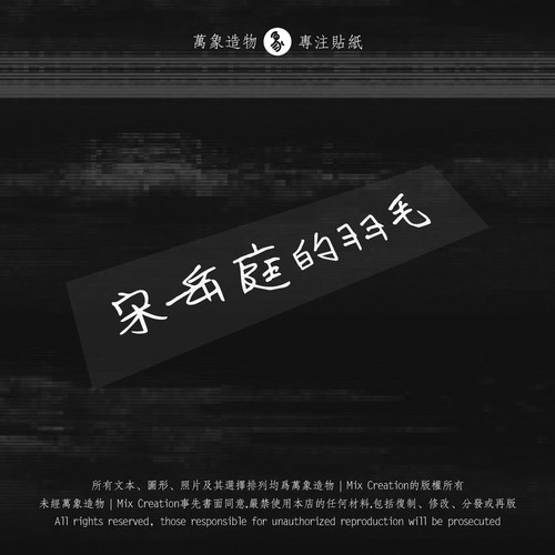 MC 宋岳庭的羽毛Shawn音乐签名Life's A Struggle反光防水车贴纸