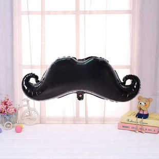 父亲节快乐感恩派对气球装饰大号胡子领带奖杯酒杯酒瓶客厅布置