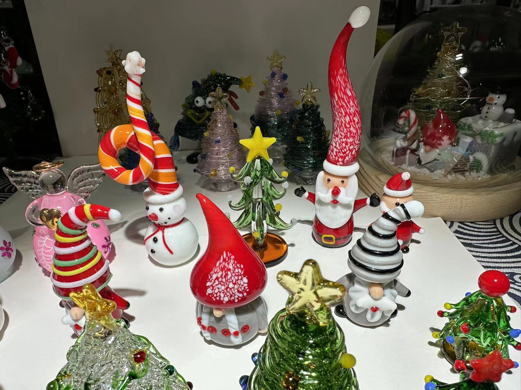 淄博博山陶瓷琉璃大观园手工琉璃圣诞树圣诞老人雪人雪王圣诞系列