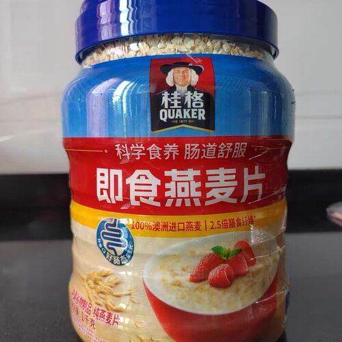 桂格即食燕麦片1000g*1罐装桶装经典原味燕麦营养谷物早餐代餐