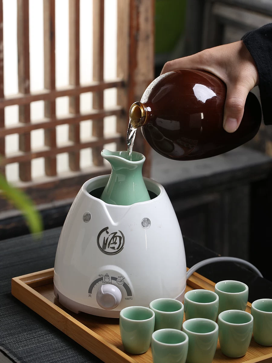 Fashionable retro ceramic pocket flask, wine set, keeps constant temperature, temperature control