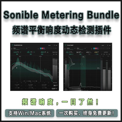 Sonible Metering Bundle 含True Balance与True Level 计量插件