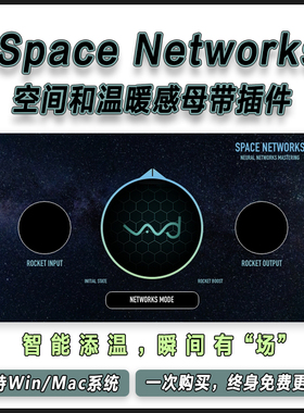 WAVDSP Space Networks Mastering 空间和温暖感母带混音处理插件