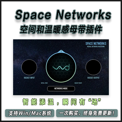 WAVDSP Space Networks Mastering 空间和温暖感母带混音处理插件